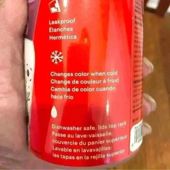 Pyrex Glass Water Bottle, Geometric Shapes, Size 17.5 oz - Picture 4 of 5